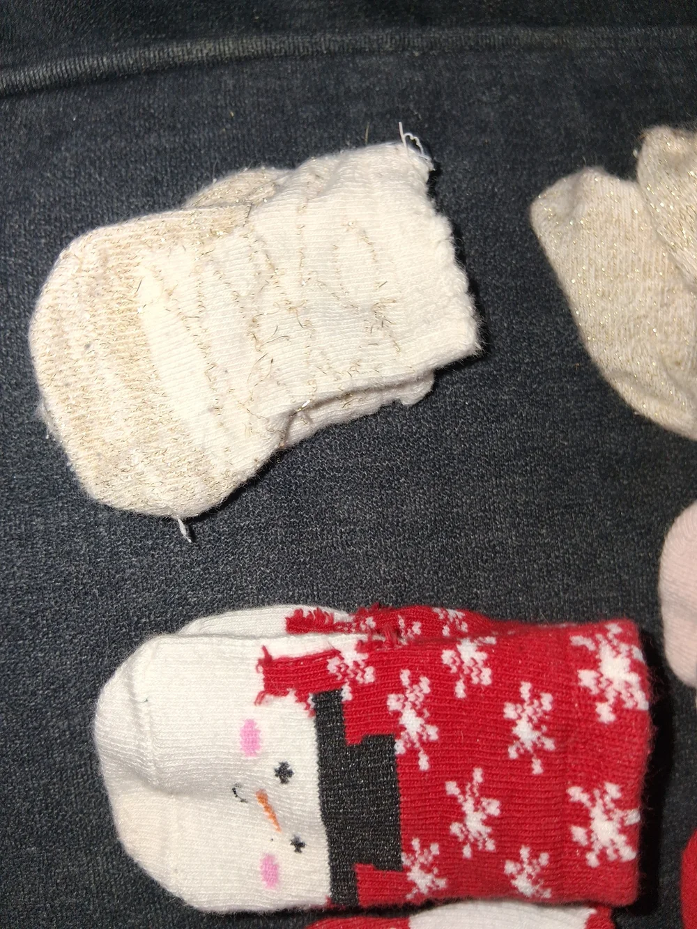 Kids Holiday Red & White Snowman Socks 0-3 Months Bundle